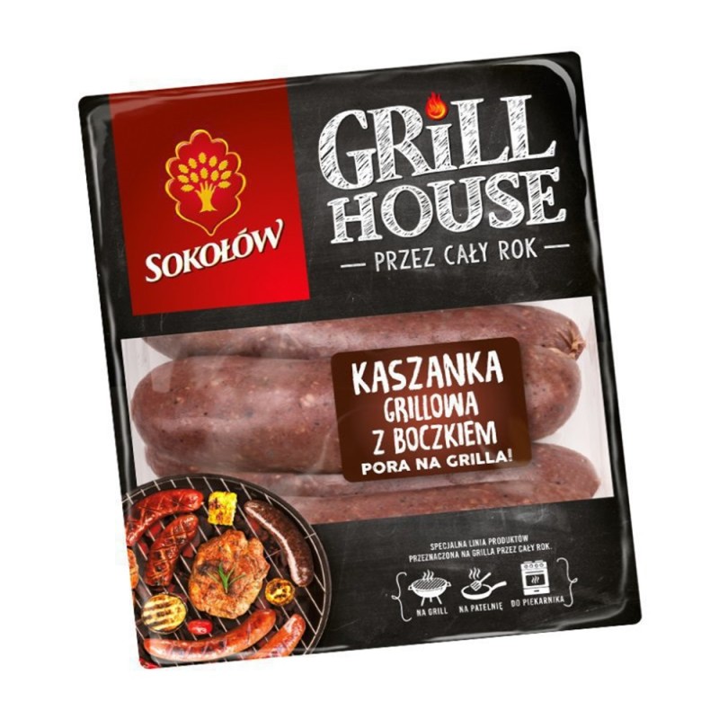 Kaszanka grillowa z boczkiem 600g Sokołów
